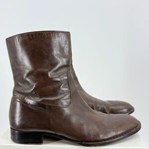 Henry Beguelin Leather Zip Up Boots